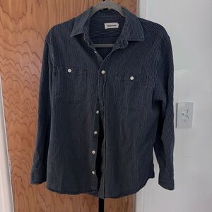 Taylor Stitch Dark Blue Pinstripe Men's Shirt